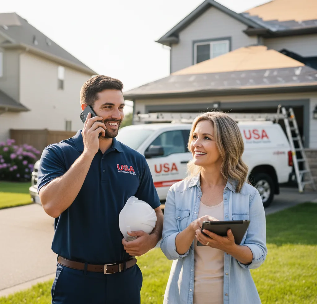USA Roof Repair Experts customer support in Gillespie